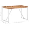 vidaXL Table &agrave; manger 120x60x76 cm Bois massif d'acacia et de manguier