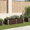 vidaXL Jardinière 160 x 80 x 45 cm Acier galvanisé Marron