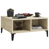 vidaXL Table basse ch&ecirc;ne sonoma 60x60x30 cm bois d'ing&eacute;nierie