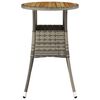 vidaXL Table de jardin &Oslash;60x75 cm Acacia et r&eacute;sine tress&eacute;e Gris
