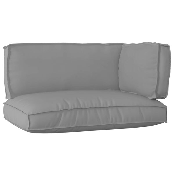 vidaXL Set de coussins de palette 3 pcs Gris Tissu Oxford