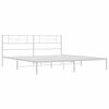 vidaXL Cadre de lit métal sans matelas et tête de lit blanc 183x213 cm