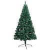vidaXL Demi-arbre de No&euml;l artificiel pr&eacute;-&eacute;clair&eacute; et boules vert 120 cm