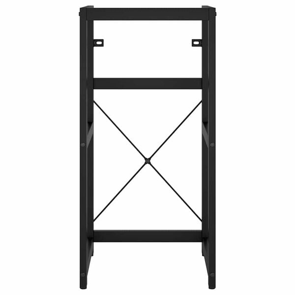 vidaXL Cadre de lavabo de salle de bain Noir 40x38x83 cm Fer