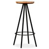 vidaXL Tabourets de bar lot de 2 bois massif de r&eacute;cup&eacute;ration