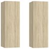 vidaXL Meubles TV 2 pcs Ch&ecirc;ne sonoma 30,5x30x90 cm Bois d&rsquo;ing&eacute;nierie