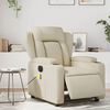 vidaXL Fauteuil inclinable de massage &eacute;lectrique cr&egrave;me similicuir