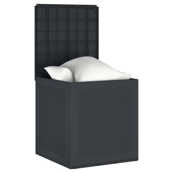 vidaXL Bo&icirc;te de rangement Anthracite 55 x 53 x 57 cm Polypropyl&egrave;ne