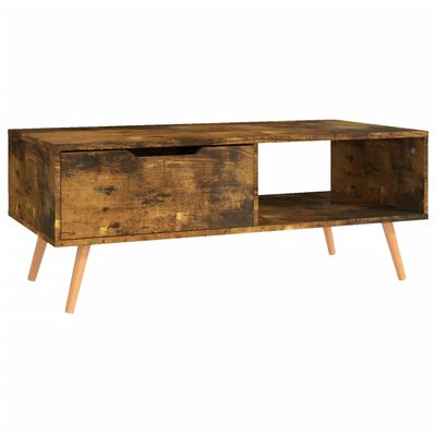 vidaXL Table basse Chêne fumé 100x49,5x43 cm Bois d'ingénierie