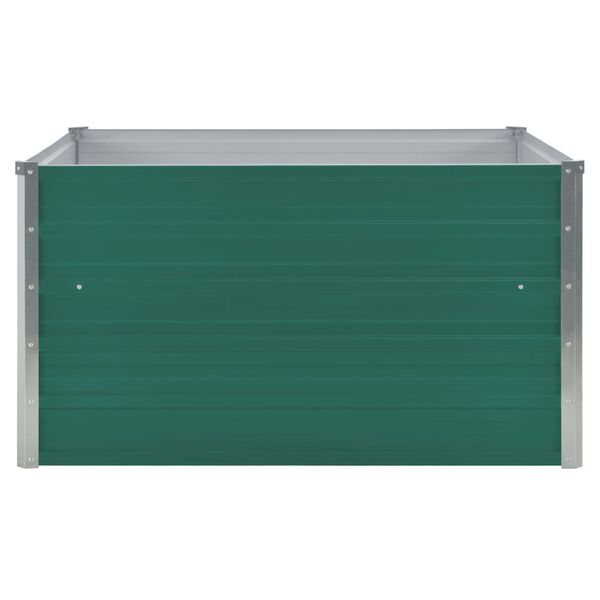 vidaXL Jardinière 100 x 100 x 45 cm Acier galvanisé Vert
