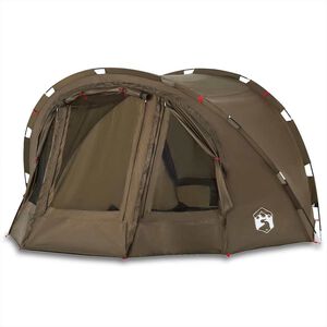 vidaXL Tente de p&ecirc;che 4 personnes vert olive imperm&eacute;able