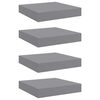 vidaXL &Eacute;tag&egrave;res murales flottantes 4 pcs gris 23x23,5x3,8 cm MDF