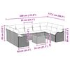 vidaXL Ensemble de canap&eacute; de jardin avec coussin 10 pcs Gris polyrotin