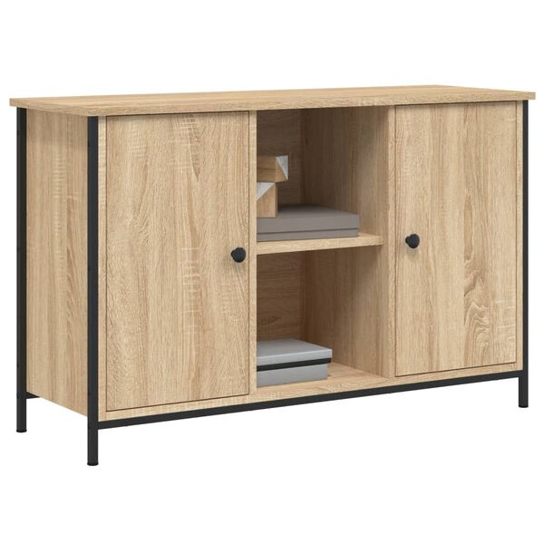 vidaXL Meuble TV ch&ecirc;ne sonoma 100x35x65 cm bois d'ing&eacute;nierie