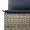 vidaXL Ensemble de canap&eacute; de jardin avec coussin 6 pcs Gris polyrotin