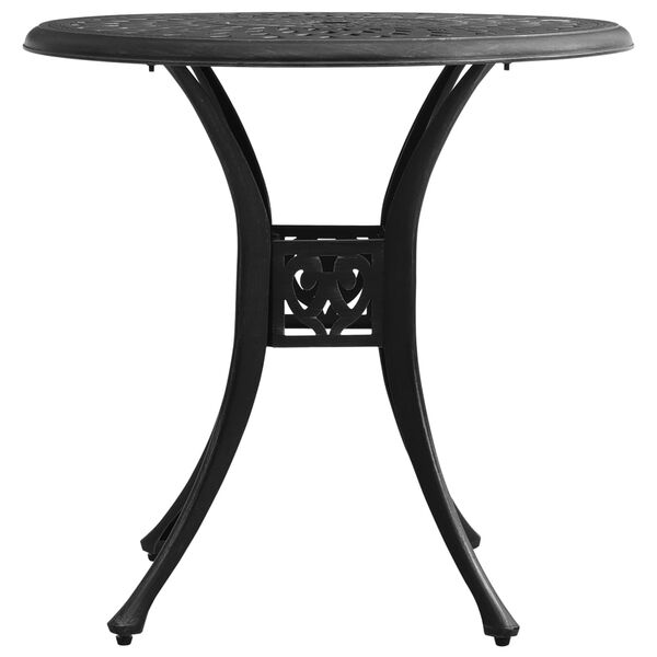 vidaXL Table de jardin Noir 78x78x72 cm Aluminium coul&eacute;