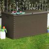 vidaXL Bo&icirc;te de stockage de jardin Marron 120x56x63 cm PP Rotin