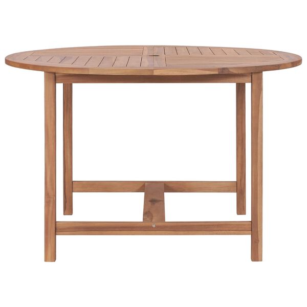 vidaXL Table de salle &agrave; manger de jardin &Oslash;110x75cm Bois massif de teck