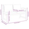 vidaXL Banc de jardin 114,5 cm avec coussin cr&egrave;me Bois solide d'acacia