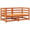 vidaXL Canap&eacute;s d'angle de jardin cire marron 2 pcs bois de pin massif