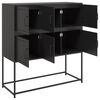 vidaXL Buffet noir 100,5x39x107 cm acier
