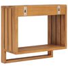 vidaXL Porte-serviette mural 35x20x35 cm Bois de teck solide