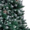 vidaXL Sapin de Noël avec LED et pommes de pin et neige blanche 210 cm