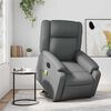 vidaXL Fauteuil inclinable de massage électrique gris similicuir