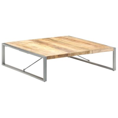 vidaXL Table basse 140x140x40 cm Bois de manguier brut