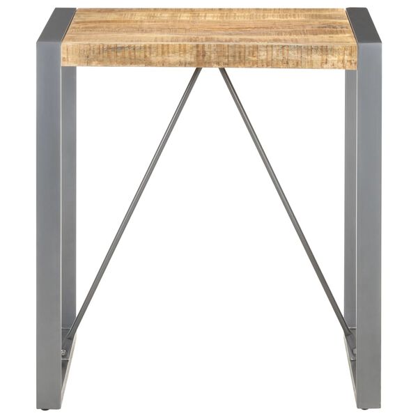 vidaXL Table de salle &agrave; manger 70x70x75cm Bois de manguier massif brut