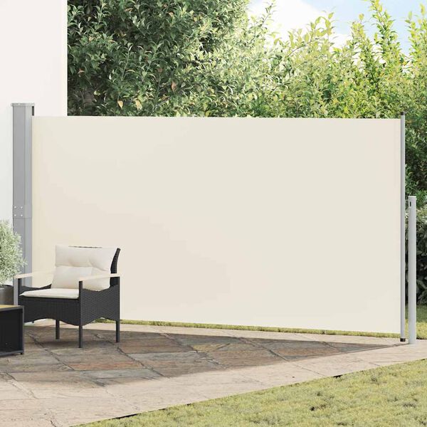 vidaXL Auvent lat&eacute;ral r&eacute;tractable 160 x 500 cm Cr&egrave;me