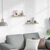 vidaXL &Eacute;tag&egrave;res murales 2 pcs blanc et ch&ecirc;ne sonoma 40x9x3 cm