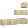vidaXL Ensemble de meubles TV 4 pcs Ch&ecirc;ne sonoma Bois d'ing&eacute;nierie