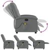vidaXL Fauteuil de massage inclinable gris fonc&eacute; tissu