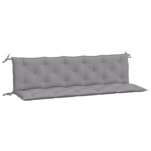 vidaXL Coussins de banc jardin lot de 2 gris 180x50x7 cm tissu Oxford
