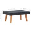 vidaXL Table basse de jardin R&eacute;sine tress&eacute;e Noir