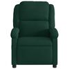 vidaXL Fauteuil inclinable de massage &eacute;lectrique vert fonc&eacute; velours
