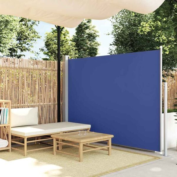 vidaXL Auvent latéral rétractable 160 x 500 cm Bleu