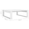 vidaXL Table basse Blanc 100x100x35 cm Bois d’ingénierie