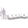 vidaXL Salon de jardin 5 pcs avec coussins R&eacute;sine tress&eacute;e Noir