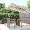 vidaXL Ensemble de bar jardin 7 pcs gris poly rotin/bois massif acacia