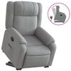vidaXL Fauteuil inclinable gris clair tissu