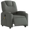 vidaXL Fauteuil inclinable de massage &eacute;lectrique gris fonc&eacute; tissu