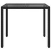 vidaXL Table de jardin pour repas Noir 90 x 90 x 75 cm polyrotin