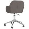 vidaXL Chaise pivotante de bureau Gris fonc&eacute; Tissu