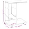 vidaXL Table d'appoint avec roues noir 55x36x63,5 cm bois d'ingénierie