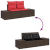 vidaXL Canap&eacute; de jardin avec coussin 184 x 62 x 69 cm polyrotin