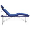 vidaXL Table pliable de massage Bleu 4 zones avec cadre en aluminium