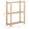 vidaXL &Eacute;tag&egrave;re de stockage 3 niveaux 60x28,5x90 cm Bois de pin massif