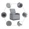 vidaXL Fauteuil inclinable &eacute;lectrique gris clair tissu